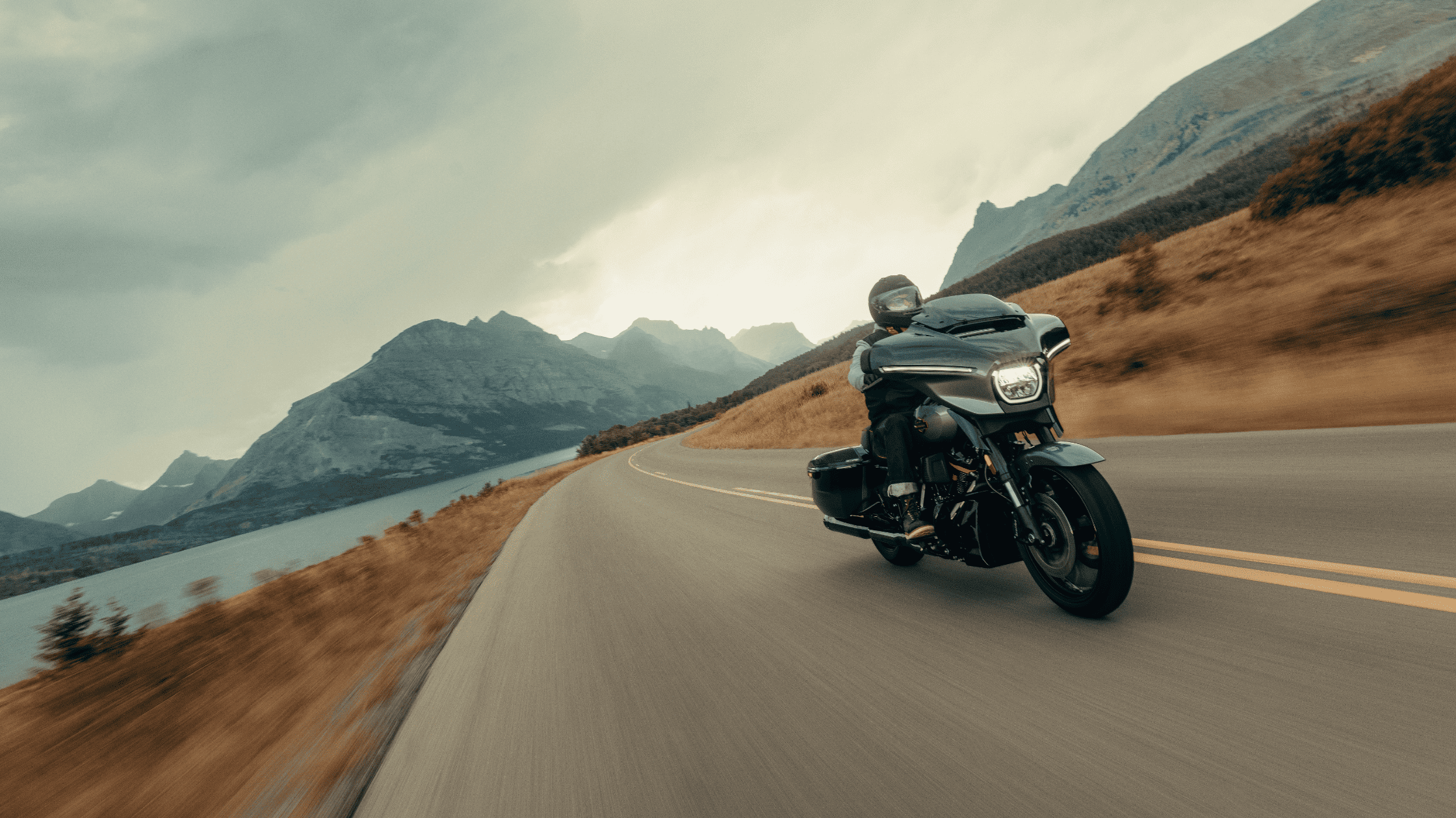 2025 Harley-Davidson® CVO™ Street Glide® rider on mountain road near Augusta, Georgia